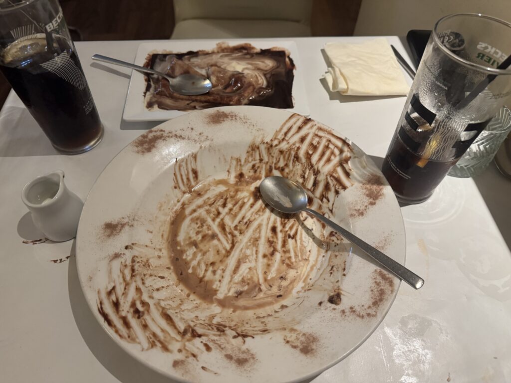 Empty dessert plates